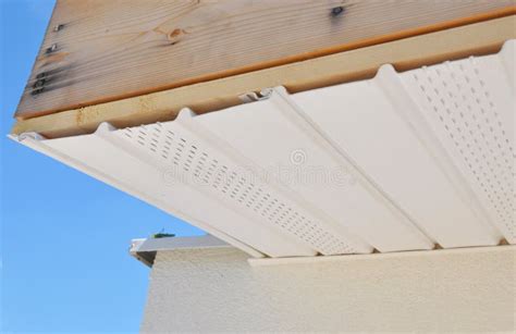 Close Up On Fascia Board Installation On New House Roof Fascias