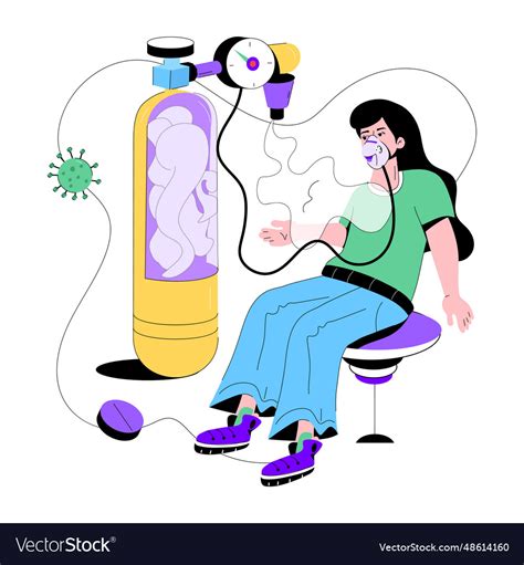 Oxygen therapy Royalty Free Vector Image - VectorStock