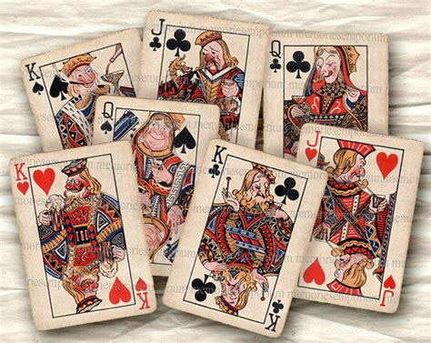 Funny Playing Cards Retro Royals Flushed Tipsy Fifties Decoupage Deck ...