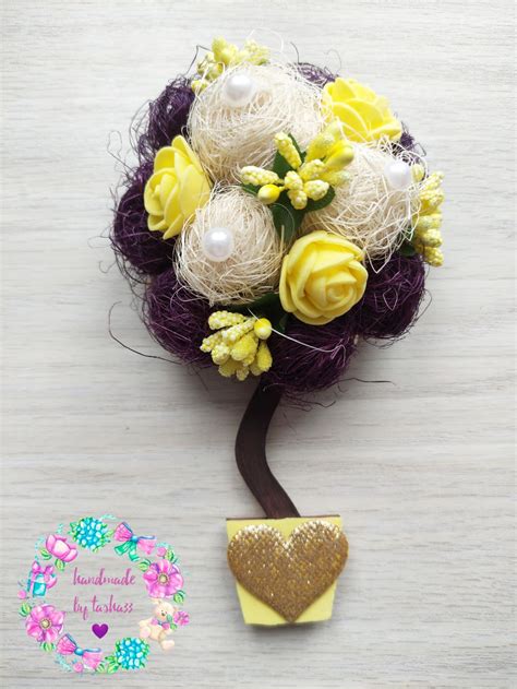 Магнит Жёлтые розы с золотым сердцем. Размер 16, 5*11см. Handmade by ...