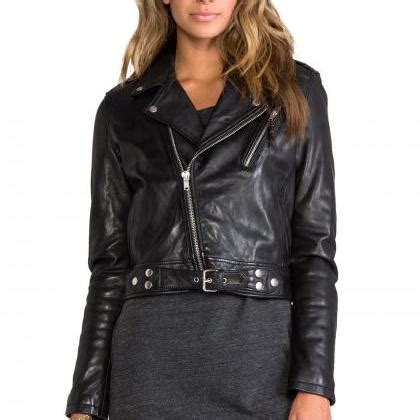 Women S Leather Jacket Handmade Motorcycle Solid Lambskin Leather Coat