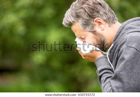 Man Allergy Infection Sneezing Stock Photo (Edit Now) 610731572