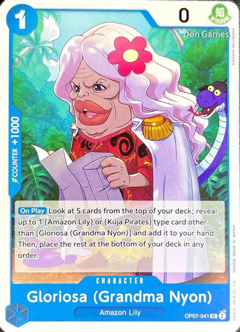 OP07-041 Gloriosa (Grandma Nyon) Character Card – Don Games