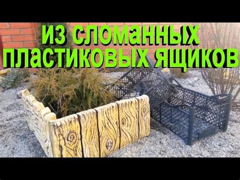 Заборчик из пластиковых ящиков | Садовые ящики, Ограждения в саду ...