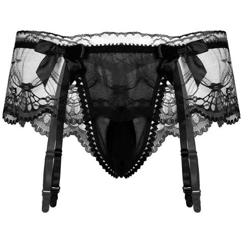 YIZYIF Boxer Homme Sissy Lingerie Dentelle Sous vêtement Transparent String Elephant Porte