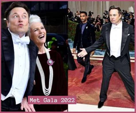 Elon Musk Walks With Supermodel Mother Maye Musk At Met Gala Red Carpet