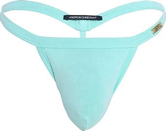 Amazon Andrew Christian Sex Bamboo Thong W Almost Naked Mint Medium Clothing Shoes