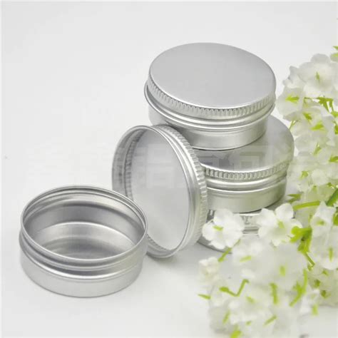 100pcs Screw On Lids Aluminium Jars Cream Jars With Screw Lid Cosmetic