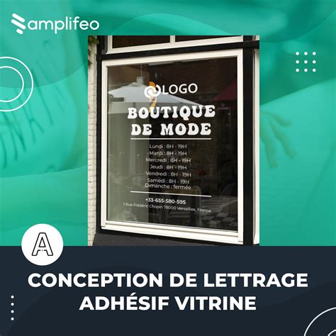 Lettrage adhésif vitrine Amplifeo