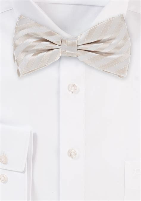 Men's Formal Silk Bow Tie in Ivory (pre-tied style) | Bows-N-Ties.com