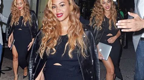 Beyonce Flashes Her Legs As Steps Out To Work In Revealing Dress But