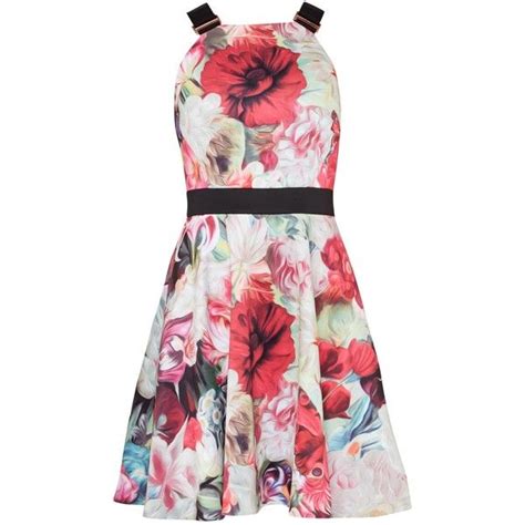 Ted Baker Samra Floral Swirl Skater Dress Fuchsia