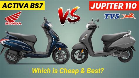 2023 Honda Activa 6G Vs Tvs Jupiter BS6 Comparison Mileage Top