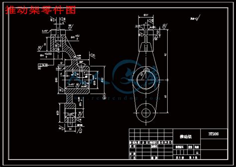 推动架工艺及夹具设计【钻孔夹具】【5张cad图纸说明书】人人文库网