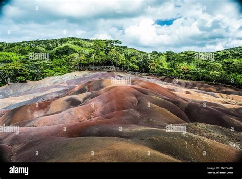 Chamarel’s Seven Coloured Earth Geopark. Chamarel, Mauritius Stock Photo - Alamy