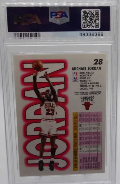 Carte De Basketball Michael Jordan Fleer Psa Chicago Bulls