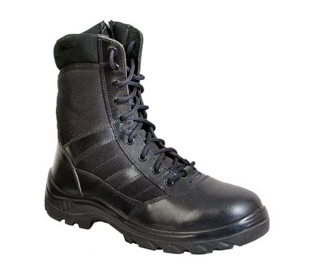 Buy Zain Magnum High Ankle Pu Steel Toe Black Leather Safety Boots