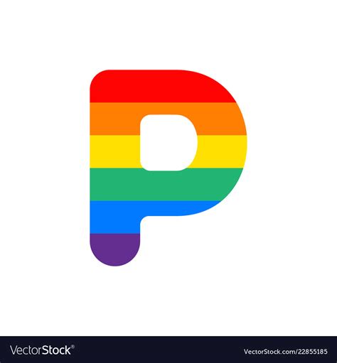 Rainbow Letter P