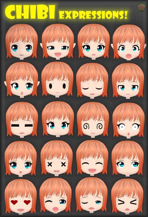 Anime Face Expressions Chibi