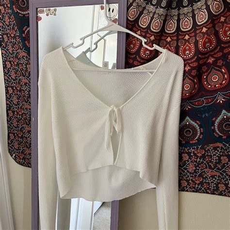 Tillys Women S White Cardigan Depop