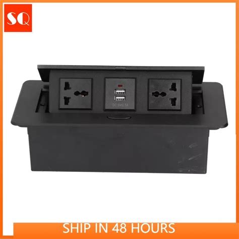desktop socket table outlet socket  usb charging pop  silver