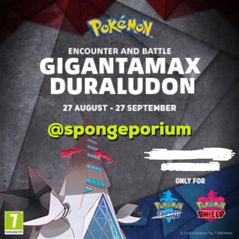 Gigantamax Duraludon Dynamax Crystal Event Code Pokemon Sword Shield