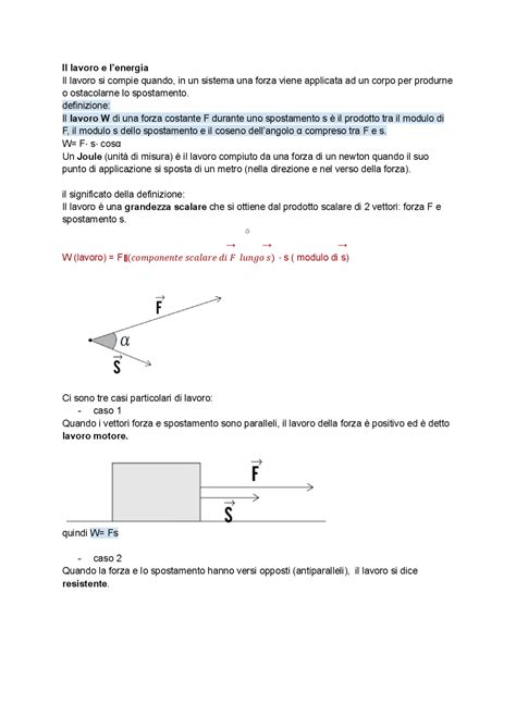 Lavoro Definizione Fisica 7