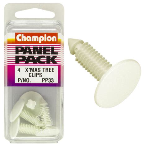 XMAS TREE CLIPS COL WHITE LEN 27mm STEM DIA 7 6mm HEAD 20 4mm