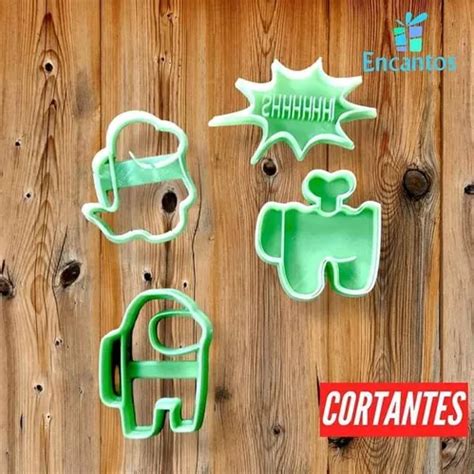 Set Cortantes Moldes Galletas Masa Fondant Among Us En Venta En