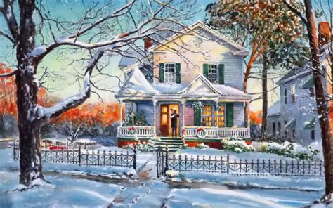 Christmas House Wallpaper - WallpaperSafari