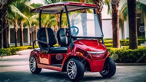 Golf Cart Of A Beautiful Transportation With Futuristic Design Ai