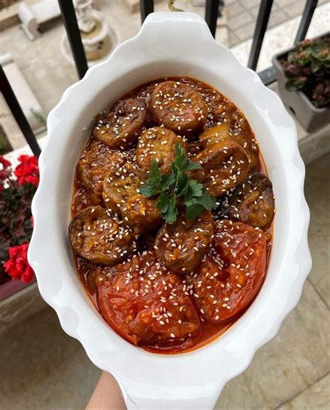 طرز تهیه خوراک گوجه بادمجان خانگی خوشمزه و ساده مرحله به مرحله رضیم