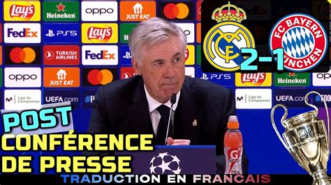 Post Conference De Presse Real Madrid Bayern Munich Ancelotti