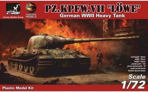 BRAND NEW 1:72 Plastic Kit, Panzerkampfwagen VII Löwe (Armory) - 1/72 ...