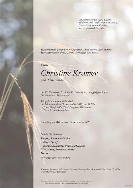 Parte F R Christine Kramer Pax Requiem