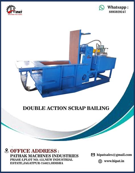 Ms Double Action Scrap Baling Machine With Auto Eject X Capacity