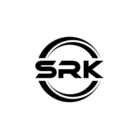 SRK letter logo design in illustration. Vector logo, calligraphy ...