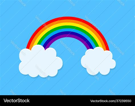 rainbow icon  cloud cartoon wallpaper vector image