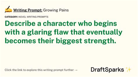 Writing Prompt Growing Pains DraftSparks