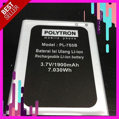 Jual BATERAI POLYTRON ROCKET T1 R2501 PL 7S5B 1900MAH ORIGINAL OEM NON