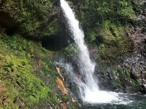 The Hidden Beauty of the Cave Behind the Waterfall Stock Image - Image ...