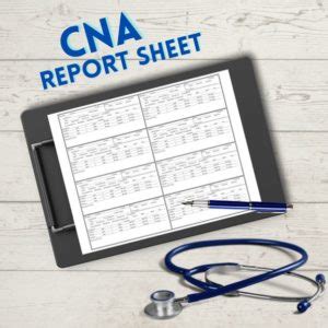 Cna Pct Patient Report Sheet Simplified By Print