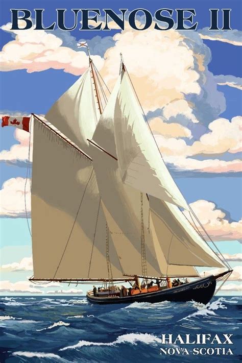 Halifax Nova Scotia Bluenose Schooner Bluenose Art Prints Wood