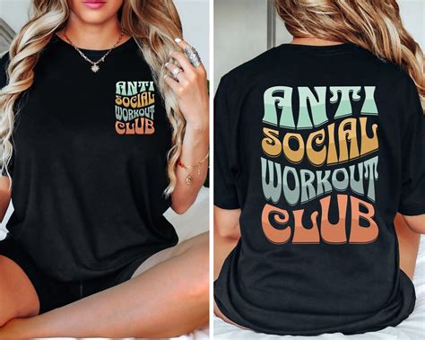 Funny Gym T-shirt Anxiety Workout Humor Introvert Workout Gear Gym Top Gym Rat T Shirt Gym Gift ...