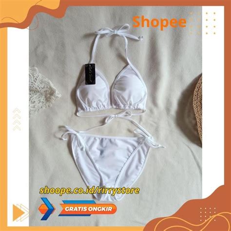 Jual BIKINI PANTAI SEGITIGA WITH FOAM BK 3301 RXO WARNA PUTIH BIKINI PANTAI SEGITIGA WITH FOAM
