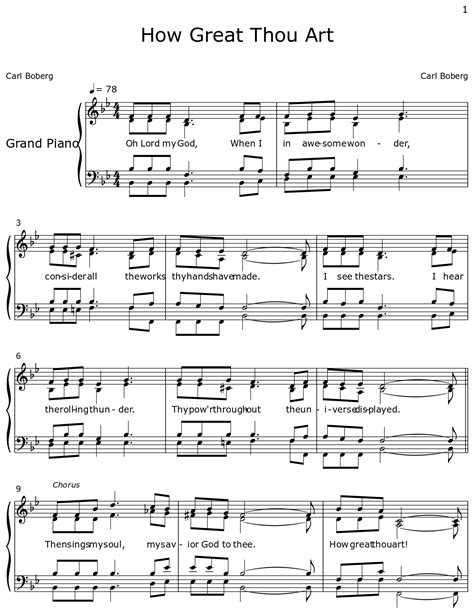 How Great Thou Art Sheet Music For Piano