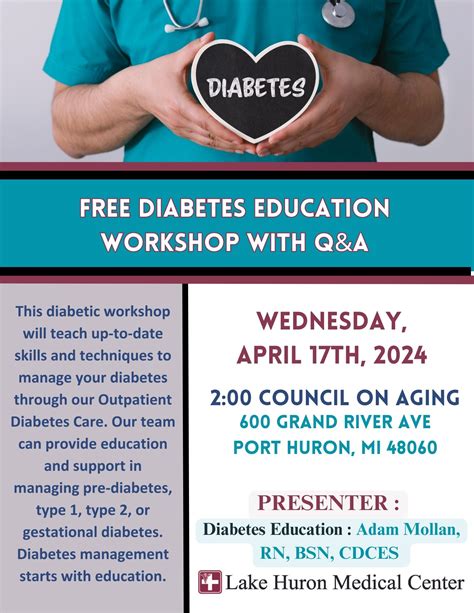 Free Diabetes Education Workshop With Q&A - Lake Huron Medical Center