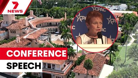 pauline hanson  address  donald trumps mar  lago resort