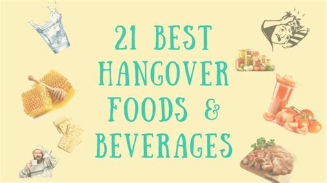 21 Best Hangover Foods And Beverages I Healthy Hangover Foods I How To Cure A Hangover Youtube