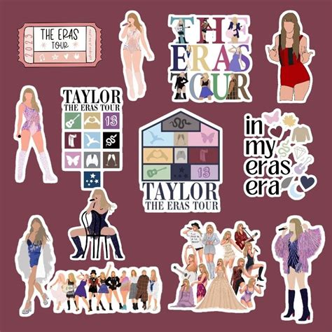 The Eras Tour Taylor Swift Laminated Vinyl Sticker Waterproof And